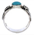Southwestern Turquoise Sterling Silver Flower Ring Size 8-1/2 TX26970